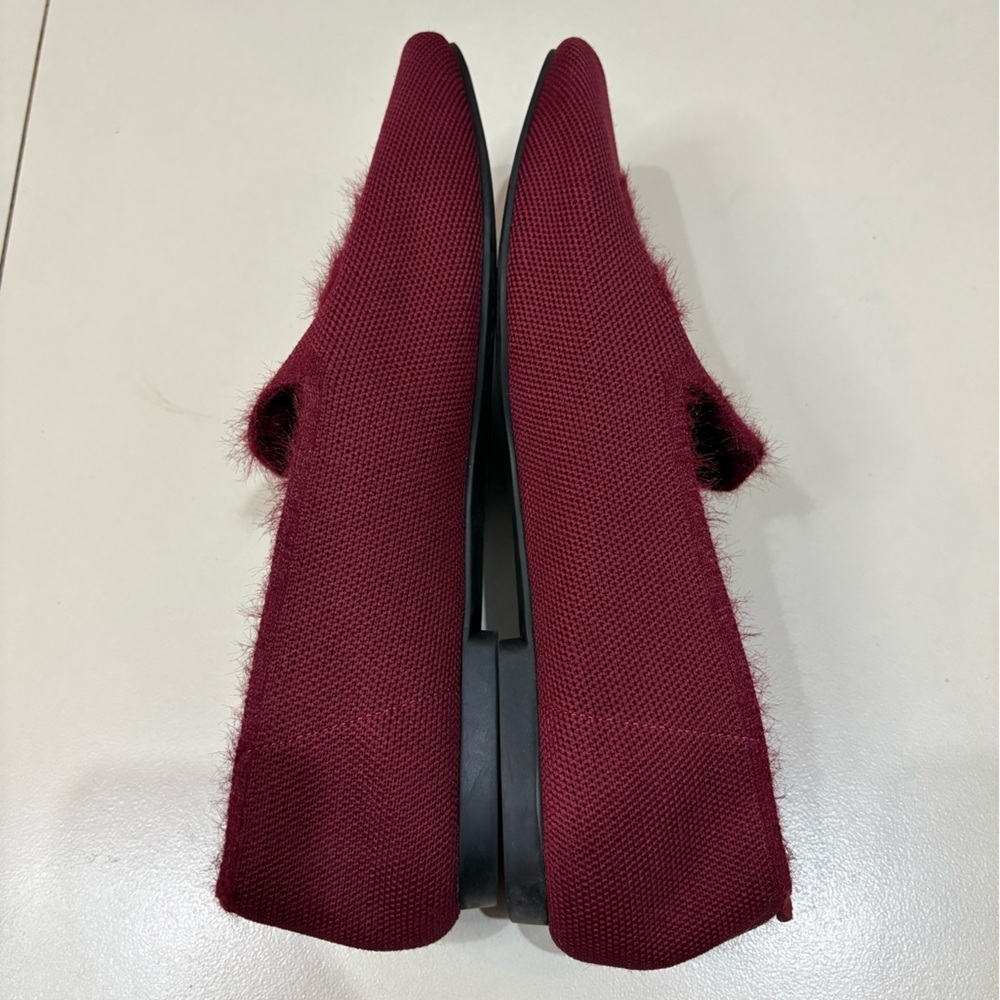 Vivaia NWOB Square-Toe Faux Mink-Knit Loafers EU43 - Picture 4 of 6